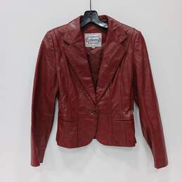 Women's Red Vintage Casablanca Leather Jacket Size 9/10