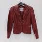 Women's Red Vintage Casablanca Leather Jacket Size 9/10 image number 1