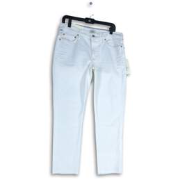 NWT Citizens of Humanity Womens White Ella Denim Mid Rise Cropped Jeans Size 29
