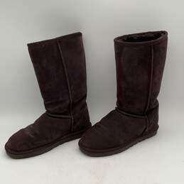 Ugg Australia Womens Brown Leather Round Toe Pull-On Winter Boots Size 39 alternative image