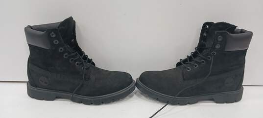 Timberland Unisex Premium 6-Inch Black Suede Waterproof Boot Size 7.5 image number 3