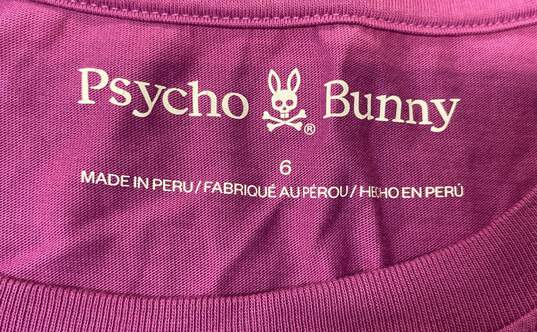 Psycho Bunny Women's Purple Graphic T-Shirt- Sz 6 image number 3