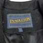 Pendleton Black Merino Wool Pea coat Size 12 Quilted Back Design Upcycled image number 3