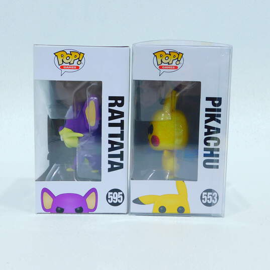Funko Pop Pokemon Diamond Pikachu 553 & Rattata 595 Vinyl Figures IOB image number 3