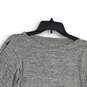 NWT LOFT Womens Gray Bell Sleeve Round Neck Pullover Blouse Top Size XS image number 3