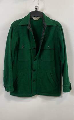 Woolrich Womens Green Long Sleeve Collared Pockets Button-Up Jacket Size Medium