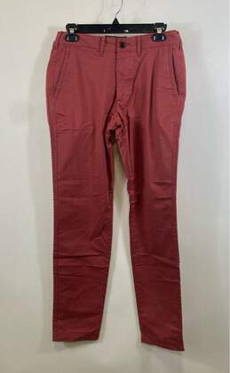 NWT Abercrombie & Fitch Womens Red Felix Super Slim Stretch Chino Pants Size 29