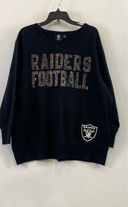 NFL Raiders Women's Black Rhinestone Sweatshirt- 2X