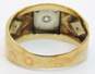 Vintage 14K Yellow Gold 0.17 CTTW Diamond Wide Band Ring 4.3g image number 5