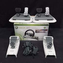 Pair Of Microsoft Xbox 360 Racing Pedals And Attachments ONLY For Racing Wheel