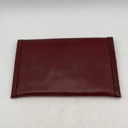 Etienne Aigner Womens Red Gold Leather Inner Pocket Envelope Clutch Purse alternative image