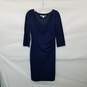 Diane Von Furstenberg Navy Blue Long Sleeved Shift Dress WM Size 6 image number 1