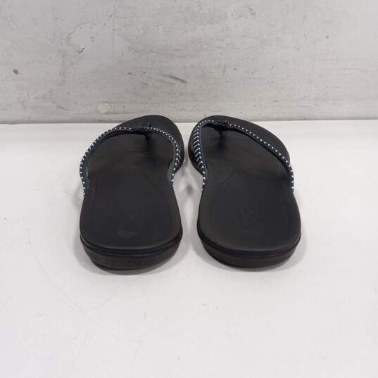 OluKai Ho'oplo Sandals Women's Black Flip Flops Size 6 image number 3