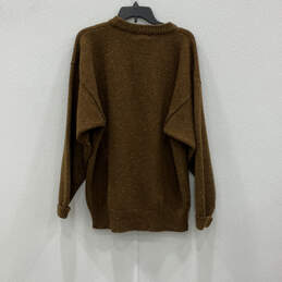 Womens Brown Long Sleeve Crew Neck Knitted Pullover Sweater Size X-Large alternative image