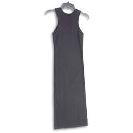 Womens Black Sleeveless Wide Strap Round Neck Midi Tank Dress Size Small alternative image