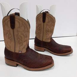 Men's Brown Graham Steel Toe Western Boots Size 11EE
