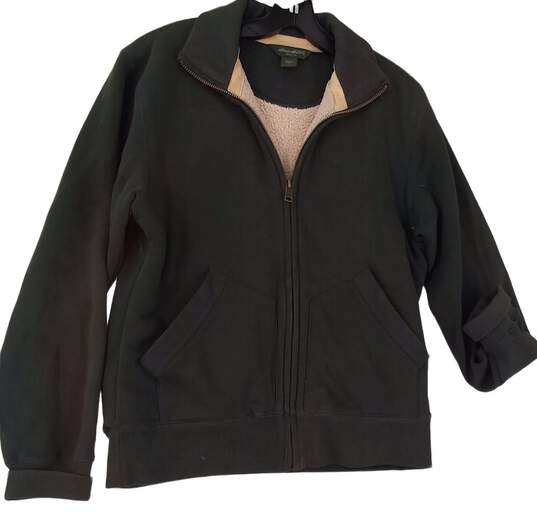 Mens Green Long Sleeve Pockets Sherpa Lined Full Zip Jacket Size Medium image number 1