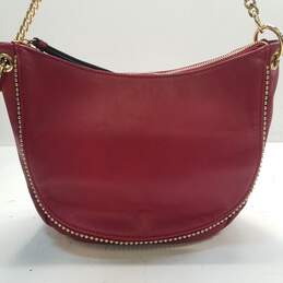 Neiman Marcus Studded Shoulder Bag Red alternative image
