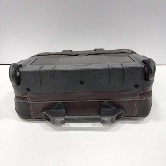 Leather Carryon Rolling Suitcase Luggage image number 5