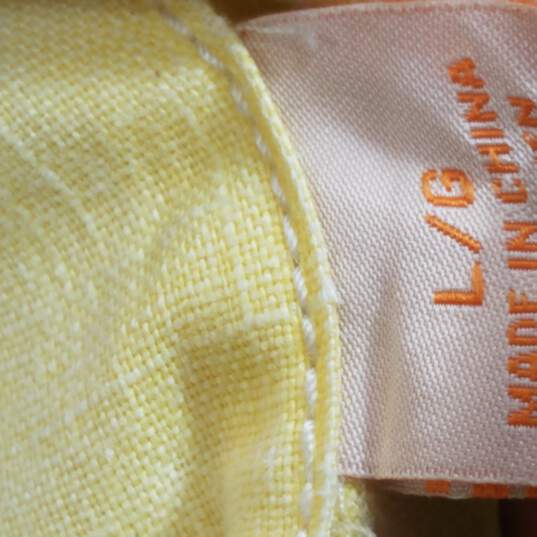 Tommy Bahama Men Yellow Button Up Shirt L image number 4