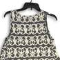 NWT Loft Womens Gray White Printed Sleeveless Round Neck A-Line Dress Size M image number 4