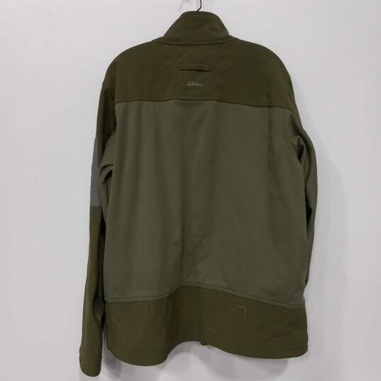 Men's Long Sleeve Mock Neck Pockets Casual Full-Zip Jacket XL image number 2