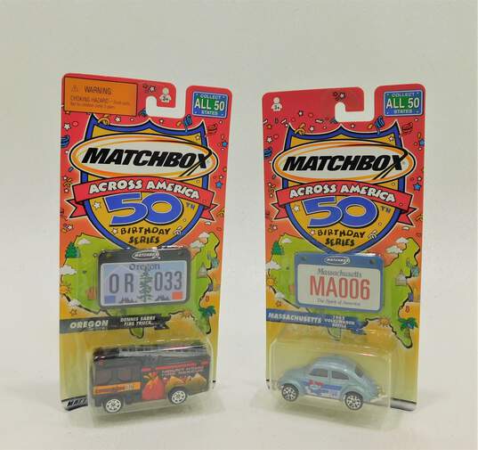 Matchbox Across America 50th Birthday Series Lot NV OR NE & MA image number 2