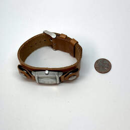 Designer Fossil JR-9009 Brown Leather Strap Analog Dial Quartz Wristwatch