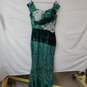 Vintage Handmade Green Sequin Sleeveless Maxi Dress Women's LG image number 1