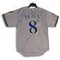 NWT Majestic Mens Gray Blue Genuine Major League Merchandise Baseball Jersey 50 image number 2