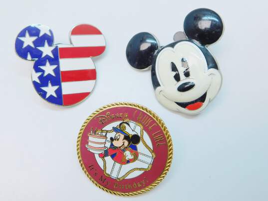 Disney Patriotic Birthday & Mickey Mouse Head Collectible Enamel Pins 54.8g image number 3