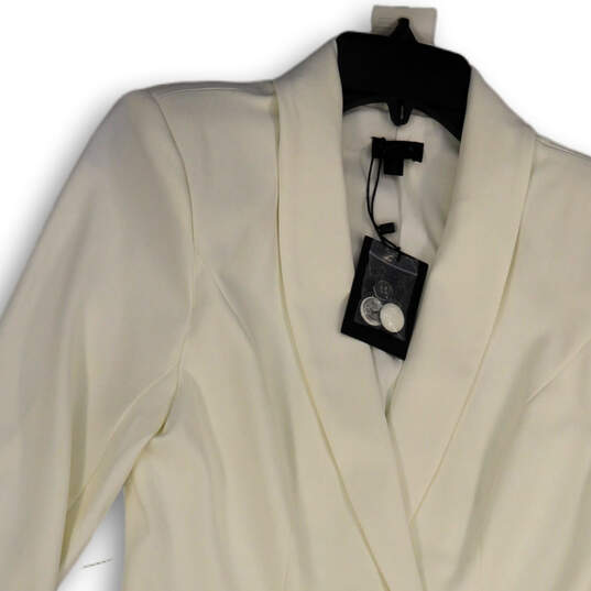 NWT Womens White Long Bell Sleeve Double Breasted Suit Mini Dress Size XS image number 3