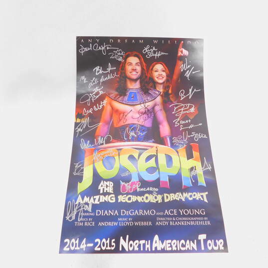 Joseph and the Amazing Technicolor Dreamcoat Cast Signed Poster 2014 through 15 N American Tour image number 4