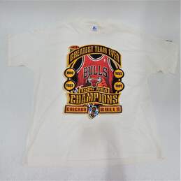Vintage Chicago Bulls 1996 NBA Champions Greatest Team Ever T-Shirt Size Unisex XL