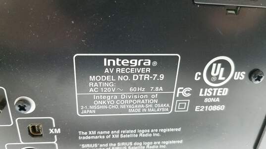 Integra AV Receiver DTR-7.9 - UNTESTED FOR PARTS/REPAIRS image number 5