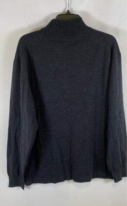 Pronto-Uomo Mens Gray Merino Wool Long Sleeve Mock Neck Henley Sweater Size XL alternative image