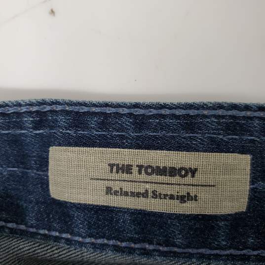 AG Adriano Goldschmid The Tomboy Relax Straight Distressed Blue Denim Jeans Size 29 R X 25 image number 4
