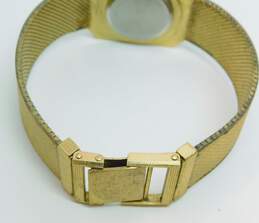 Vintage Bulova Swiss 7 Jewels Gold Tone Mesh Band Dress Watch 50.4g alternative image