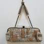 BCBG MaxAzria Beaded Textile Long Clutch Natural image number 6