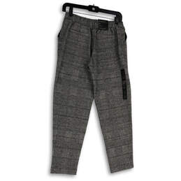 NWT Womens Gray Plaid Elastic Waist Slash Pockets Pull-On Ankle Pants Sz 0 alternative image