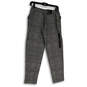 NWT Womens Gray Plaid Elastic Waist Slash Pockets Pull-On Ankle Pants Sz 0 image number 2