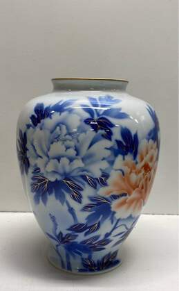 Fukagawa Art Vase Japanese Porcelain 10 inch Tall Vintage Oriental Vase