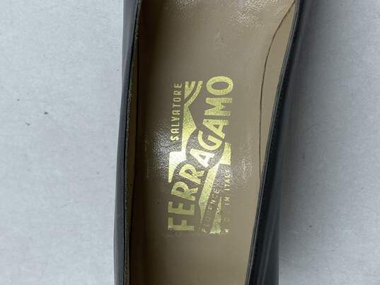 Authentic Salvatore Ferragamo Grey Heel W 7 image number 6