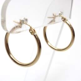 14K Yellow Gold Hoop Earrings - 1.0g alternative image