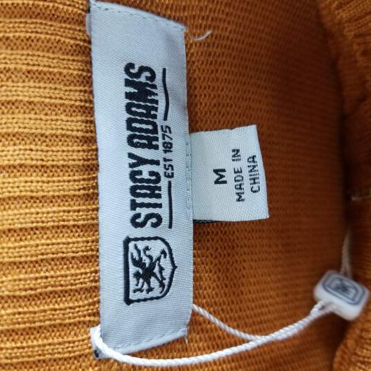 Stacy Adams Men Orange 1/4 Zip Pullover Sweatshirt Sweater M NWT image number 3