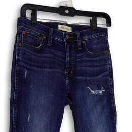 Womens Blue Distressed Denim Medium Wash Stretch Skinny Leg Jeans Size 27 alternative image