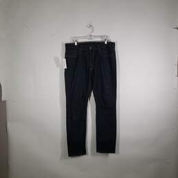 Mens 541 Regular Fit Dark Wash Pockets Straight Leg Jeans Size 37x34