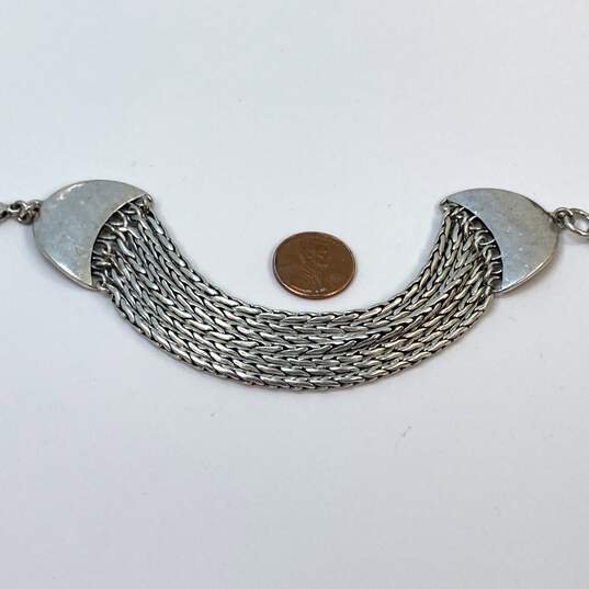 Designer Lucky Brand Silver-Tone Spring Ring Clasp Chain Bracelet image number 3