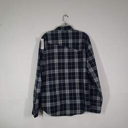 Mens Plaid Classic Fit Collared Long Sleeve Chest Pocket Button-Up Shirt Size L alternative image