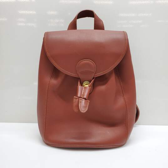 11x9.5x6 GLOVE TANNED FULL GRAIN LEATHER BACKPACK MADE IN KOREA image number 1